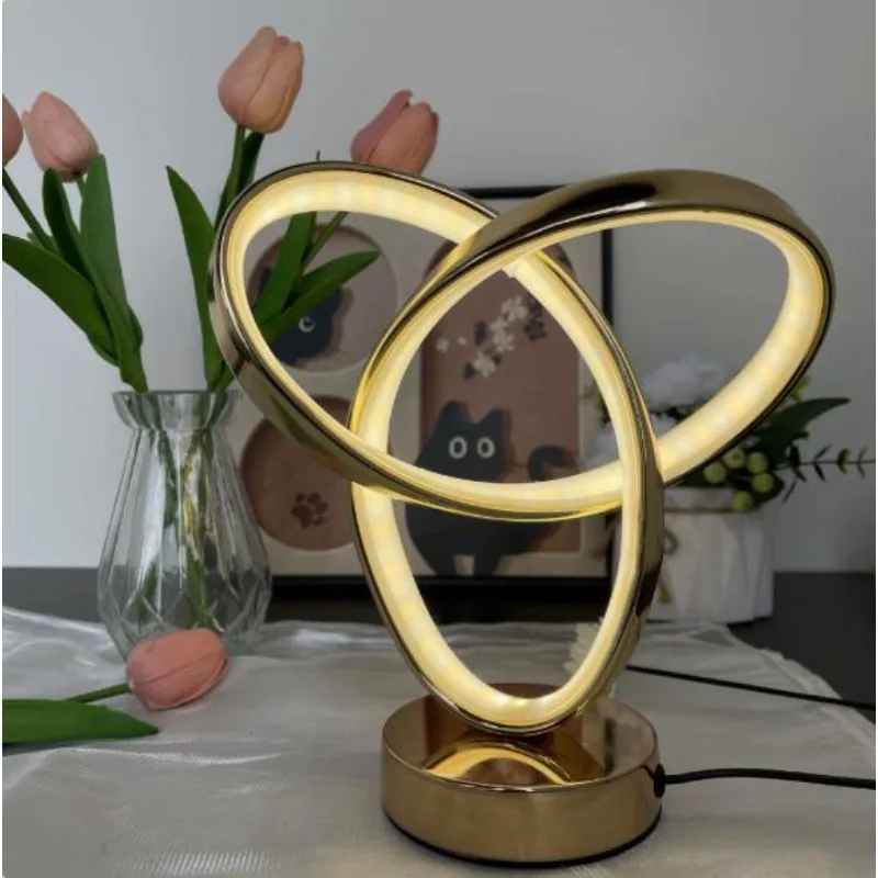 Desk Lamp Modern Night Light Tri Color Infinite Dimming USB Creative Spiral Table Lamp Bedroom Living Room Bedside Table Decor