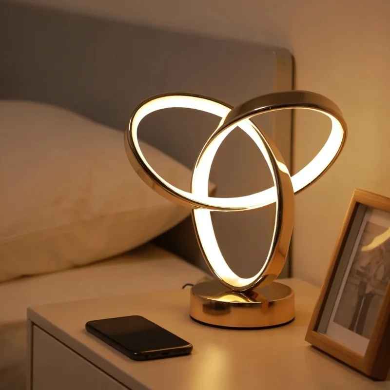 Desk Lamp Modern Night Light Tri Color Infinite Dimming USB Creative Spiral Table Lamp Bedroom Living Room Bedside Table Decor