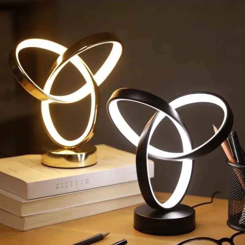 Desk Lamp Modern Night Light Tri Color Infinite Dimming USB Creative Spiral Table Lamp Bedroom Living Room Bedside Table Decor