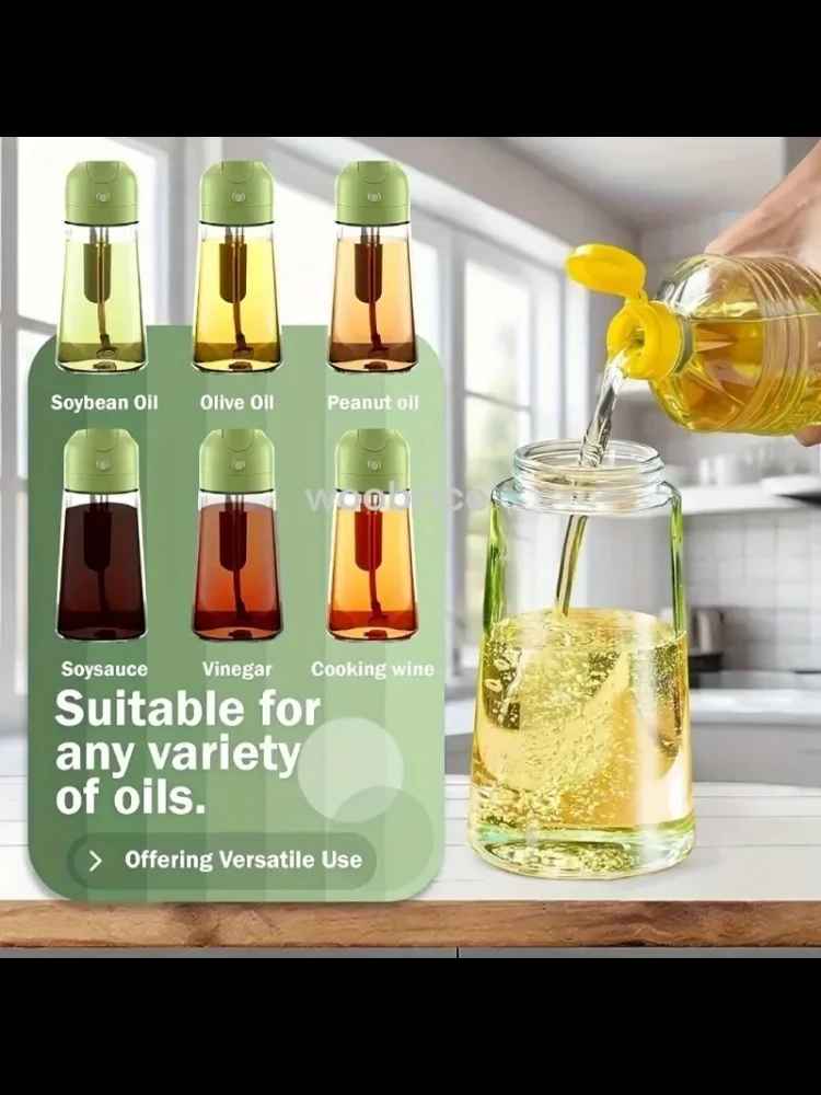 500ml Glass oil spray kitchen Spray Oil Sprayer Bottle Spray Oil Dispenser Oils Jar Cruet BBQ Baking Roasting Picnic Tool