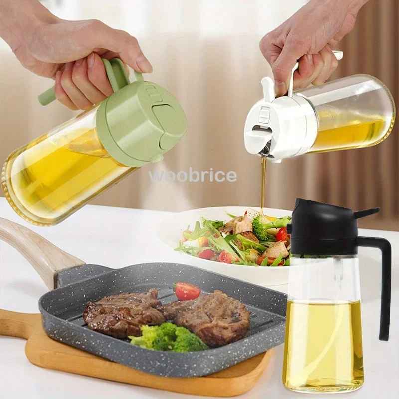 500ml Glass oil spray kitchen Spray Oil Sprayer Bottle Spray Oil Dispenser Oils Jar Cruet BBQ Baking Roasting Picnic Tool