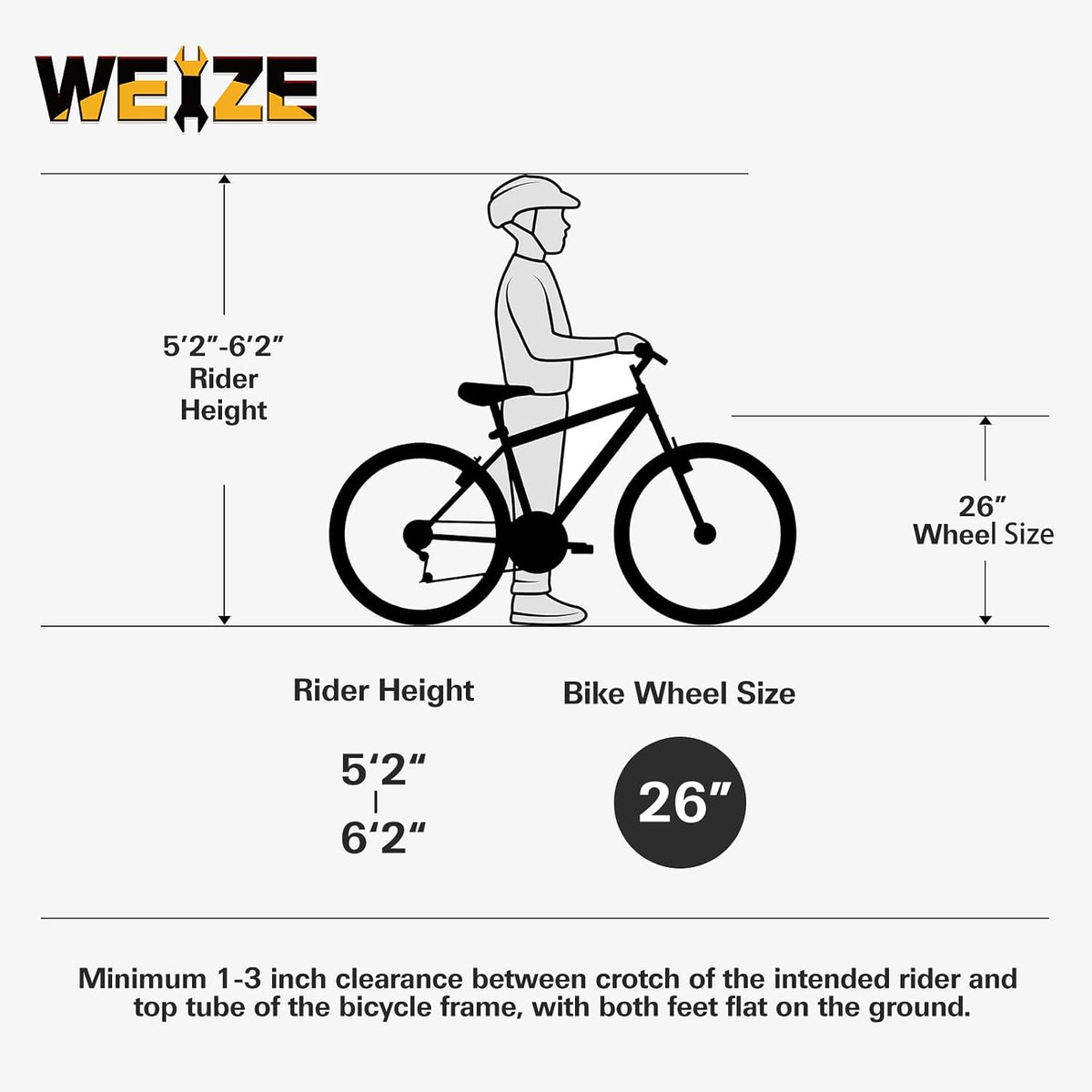 WEIZE Mountain Bike 24 26 27.5 inch Outdoor Hybrid Bike MTB for Men