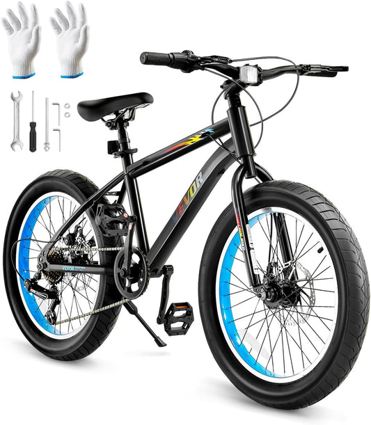 VEVOR Mountain Bike for Men/Women, 20"/26"/29" Sizes, 7/21/24 Speed Twist Shifting, Front or Dual Suspension, Dual Disc Brakes, Comfort Saddle, Sleek Colors