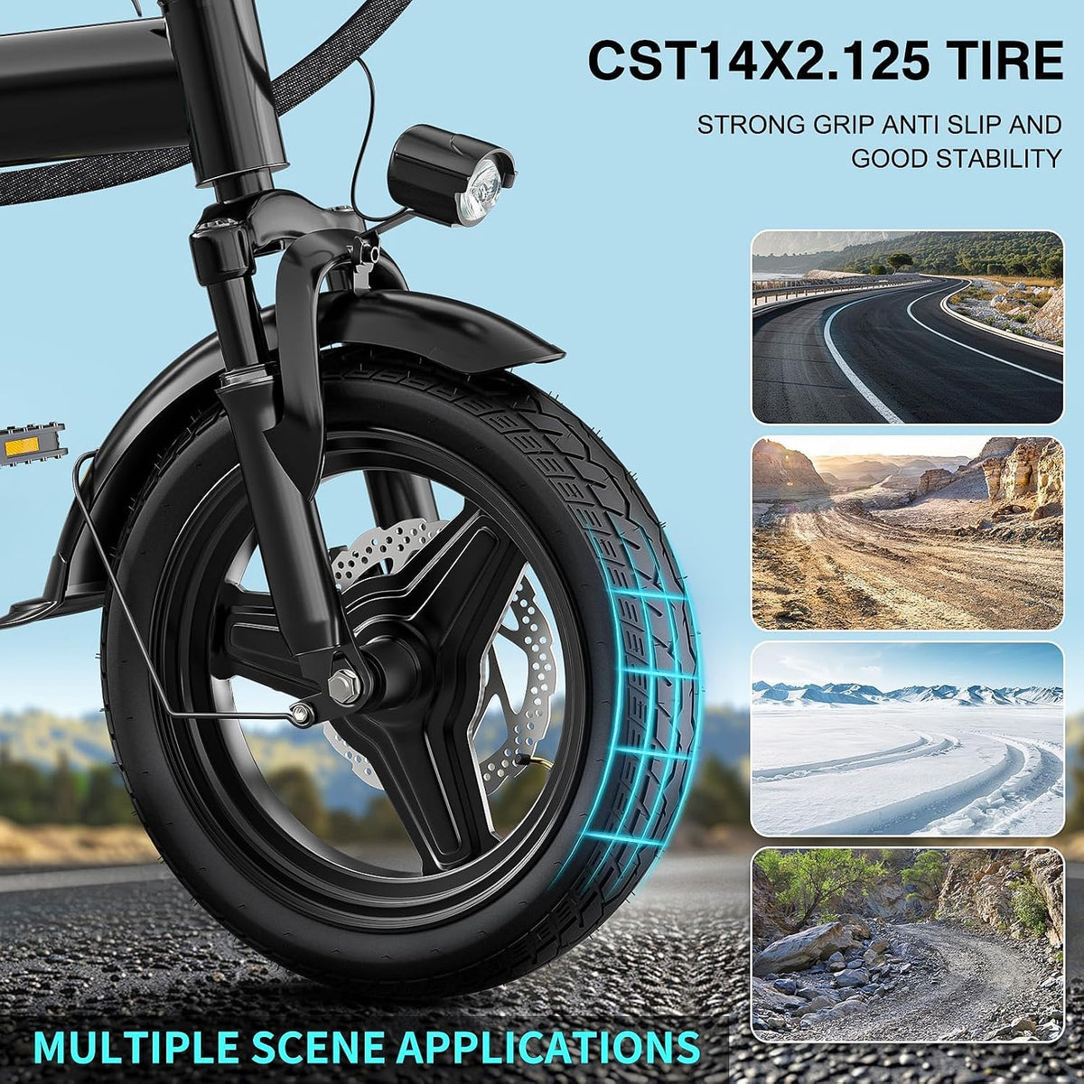 LELEKUAI Electric Bike for Adults, 1200W Peak Motor Commuter Ebike, 20-28MPH Speed, 32 Miles Range, Removable Waterproof Battery, Dual Disc Brakes Electric Bicycle, UL 2849 Certified
