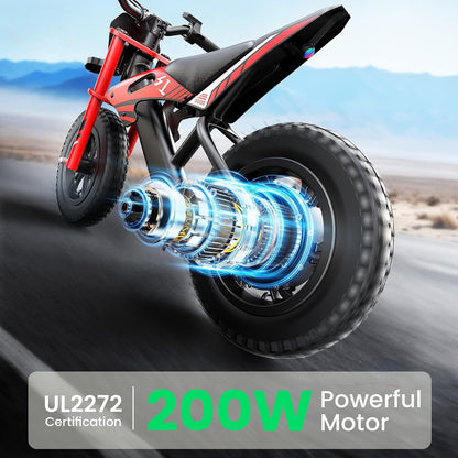 Gyroor S1 Electric Balance Bike for Kids Ages 3-6, 200W Motor, 3 Speeds