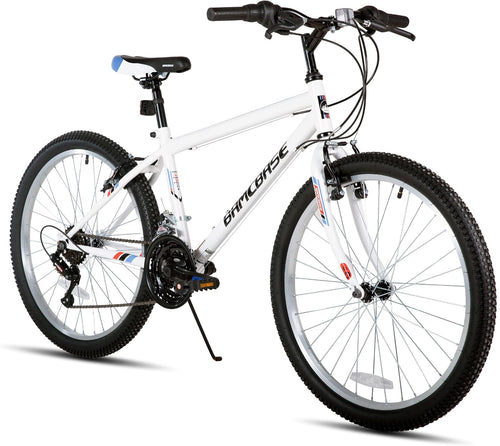 HILAND 24 26 inch Mountain Bike for Men Women, 18 Speeds High-Carbon Steel Frame, Sport Cycling MTB Bicycle for Adult