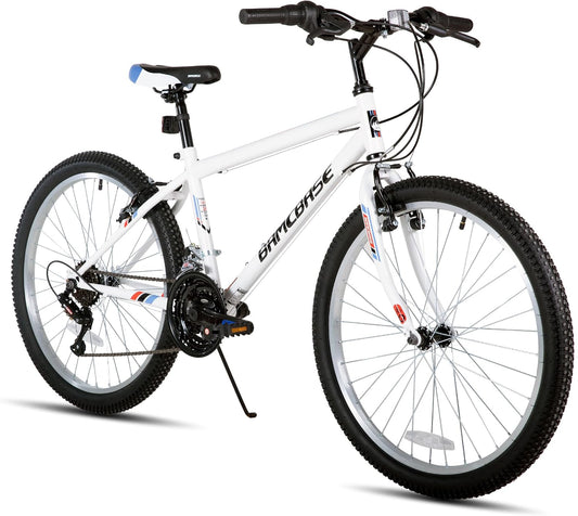 HILAND 24 26 inch Mountain Bike for Men Women, 18 Speeds High-Carbon Steel Frame, Sport Cycling MTB Bicycle for Adult