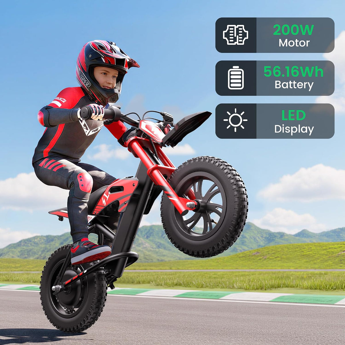 Gyroor S1 Electric Balance Bike for Kids Ages 3-6, 200W Motor, 3 Speeds