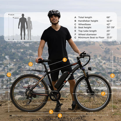 Jasion EB5 Electric Bike for Adults with Peak 1000W Brushless Motor