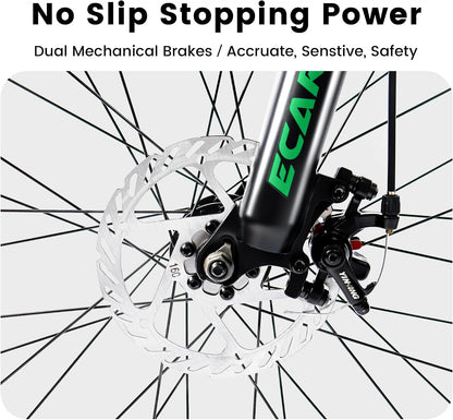 Mountain Bikes, 27.5 Inch Outdoor Cycling Bike, 21-Speed Full Suspension Front and Rear Dual Shock Absorbers, Mechanical Disc Brakes, Adlut MTB Bicycle for Women and Mens